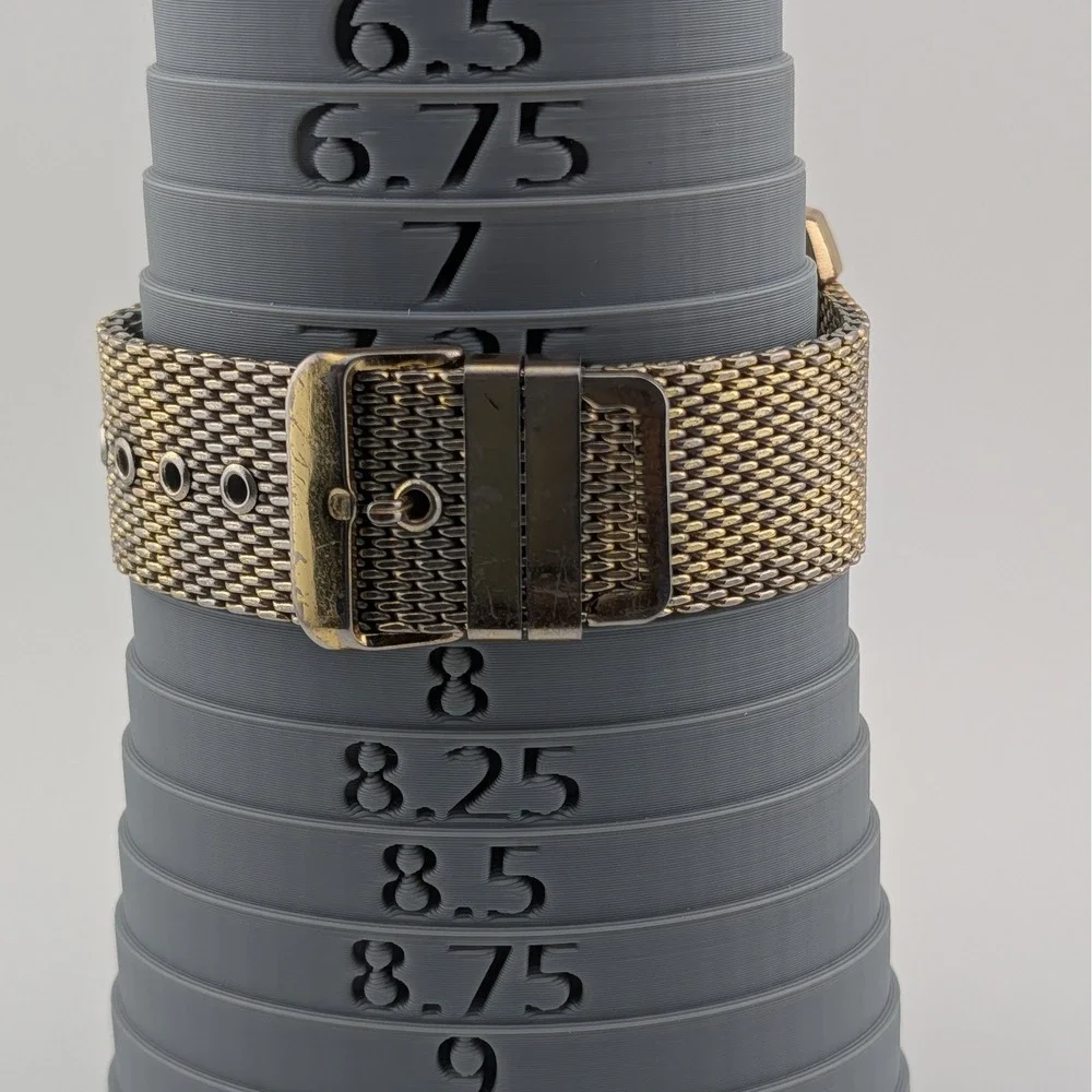Techno Pave 7758 Men's 51mm Gold Tone Crystal Iced Bling Statement Quartz Watch